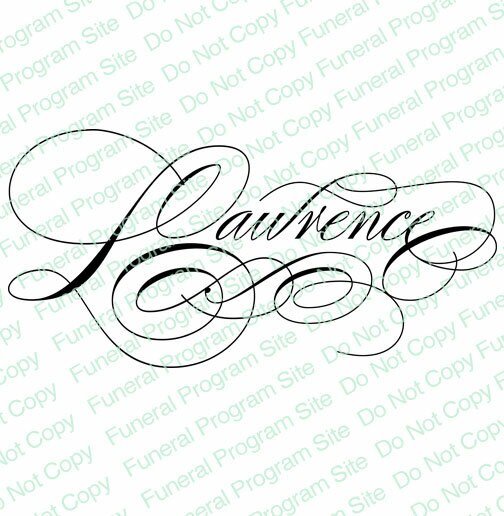 Lawrence Word Art Name Design - The Funeral Program Site