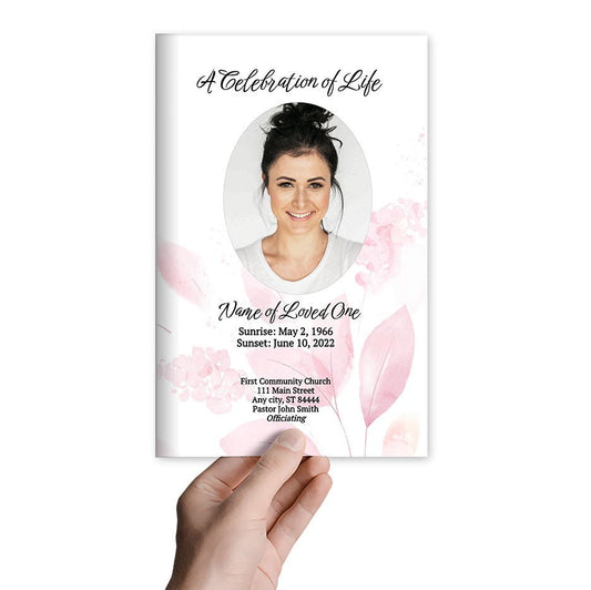 Leaflet Online Funeral Program Template - The Funeral Program Site