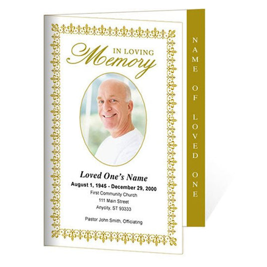 Lexington 4 - Sided Graduated Funeral Program Template - The Funeral Program Site