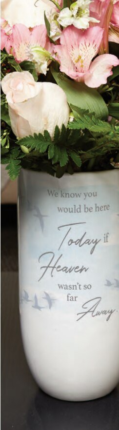 Life So Beautifully Lived Ceramic Memorial Vase - The Funeral Program Site