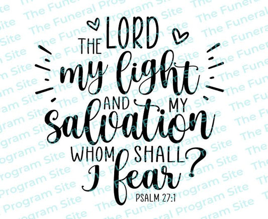 Light Salvation Bible Verse Word Art - The Funeral Program Site