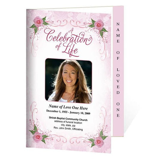 Lovely 4 - Sided Graduated Funeral Program Template - The Funeral Program Site