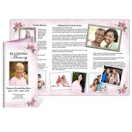 Lovely TriFold Funeral Brochure Template - The Funeral Program Site