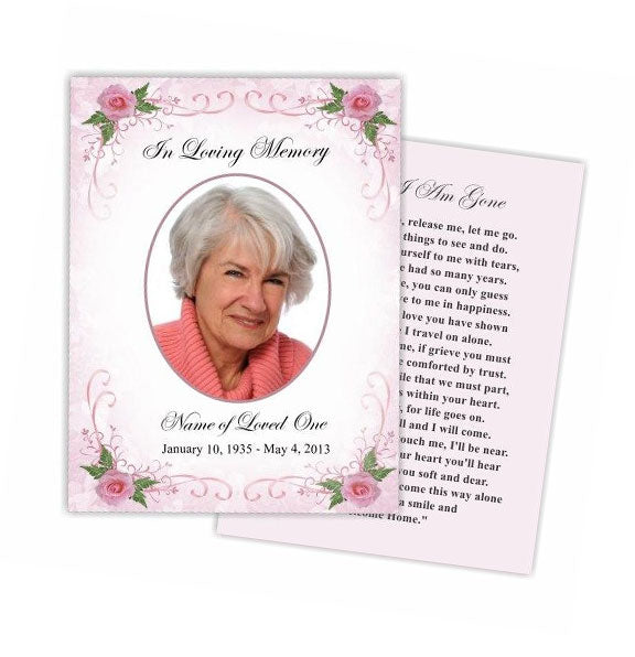 Lovely Small Memorial Card Template.