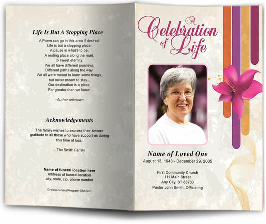Lucia Funeral Program Template - The Funeral Program Site
