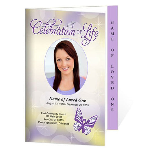 Lupus 4 - Sided Graduated Funeral Program Template - The Funeral Program Site