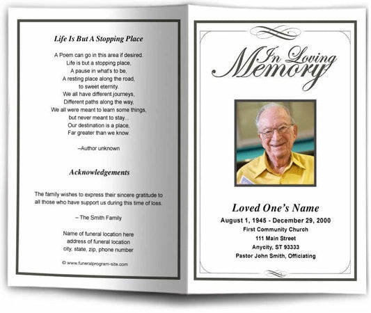 Madison Funeral Program Template - The Funeral Program Site