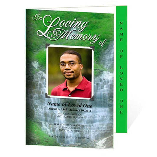 Majestic 4 - Sided Graduated Funeral Program Template - The Funeral Program Site