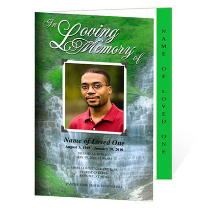 Majestic 4-Sided Graduated Funeral Program Template.