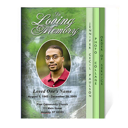 Majestic 8-Sided Funeral Graduated Program Template.