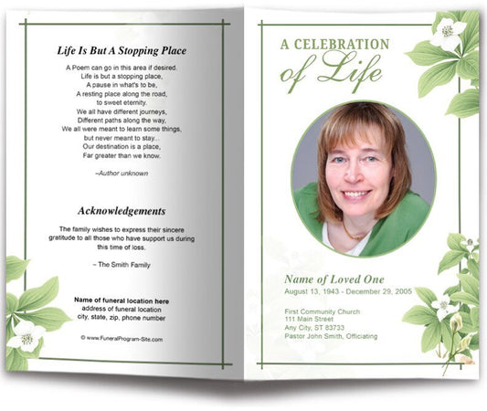 May Funeral Program Template - The Funeral Program Site