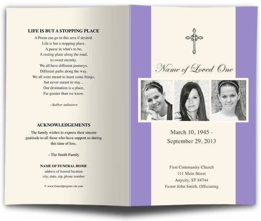 McKinney Funeral Program Template - The Funeral Program Site
