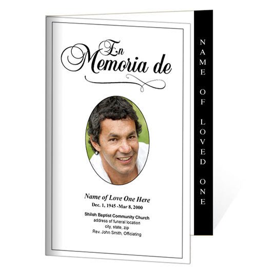 Memoria 4 - Sided Graduated Funeral Program Template - The Funeral Program Site