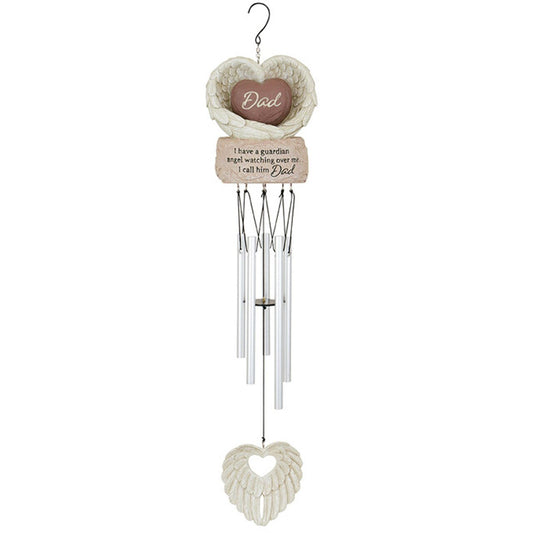 Memorial Wind Chime Dad Heart Guardian Angel - The Funeral Program Site