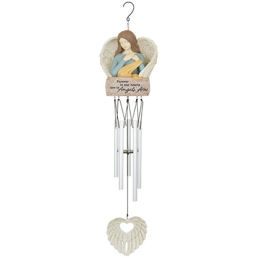 Memorial Wind Chime Mom Guardian Angel (Dark or Light Skin) - The Funeral Program Site