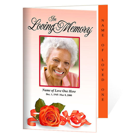 Memory 4-Sided Graduated Funeral Program Template.
