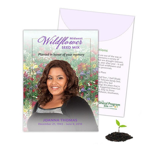 Midwest Custom Wildflower Seed Packet (Pack of 10) - The Funeral Program Site
