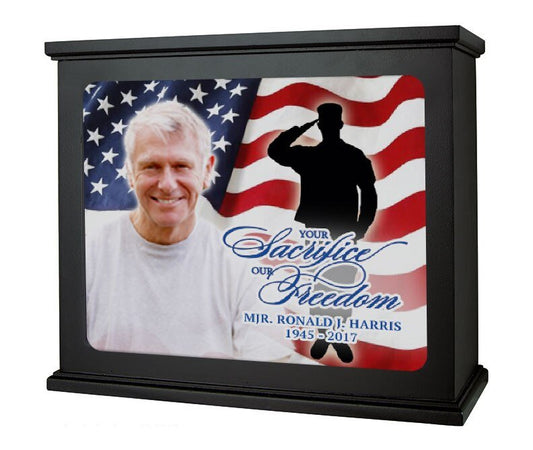 Military Patriotic Photo Light Box Memorial - The Funeral Program Site