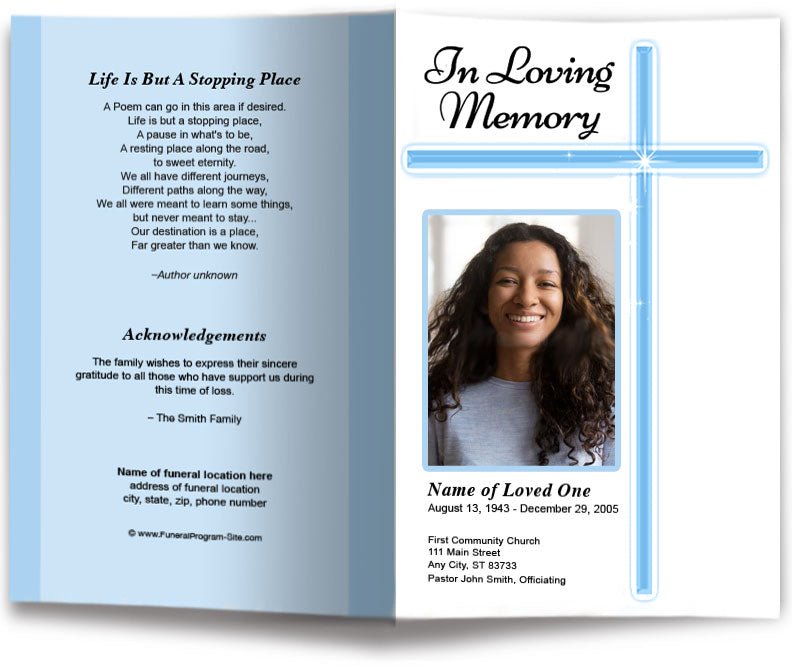 Modern Cross Funeral Program Template - The Funeral Program Site modern-cross-funeral-program-template-the-funeral-program-site