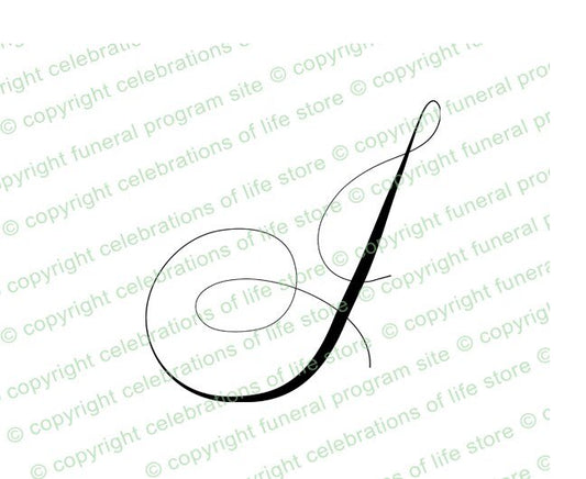Monogram Letter I - The Funeral Program Site