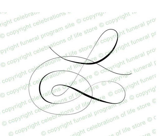 Monogram Letter L - The Funeral Program Site