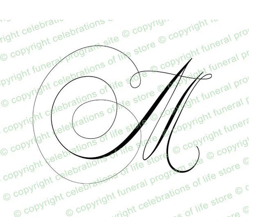 Monogram Letter M - The Funeral Program Site