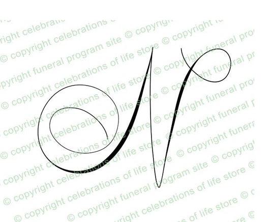 Monogram Letter N - The Funeral Program Site