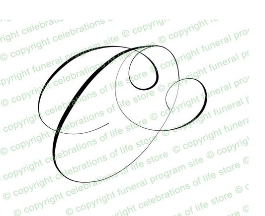 Monogram Letter O - The Funeral Program Site