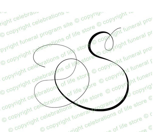 Monogram Letter S - The Funeral Program Site