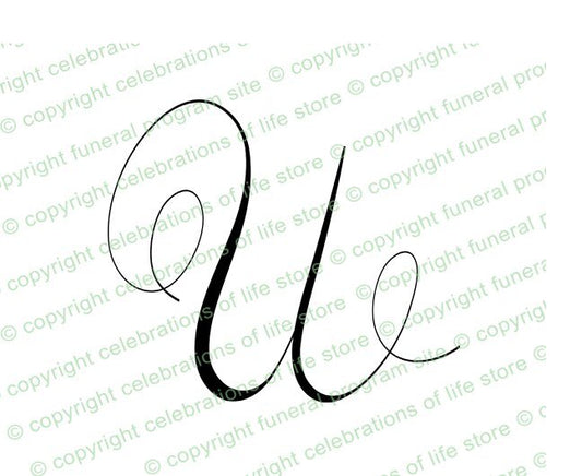 Monogram Letter U - The Funeral Program Site