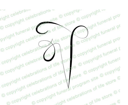 Monogram Letter V - The Funeral Program Site