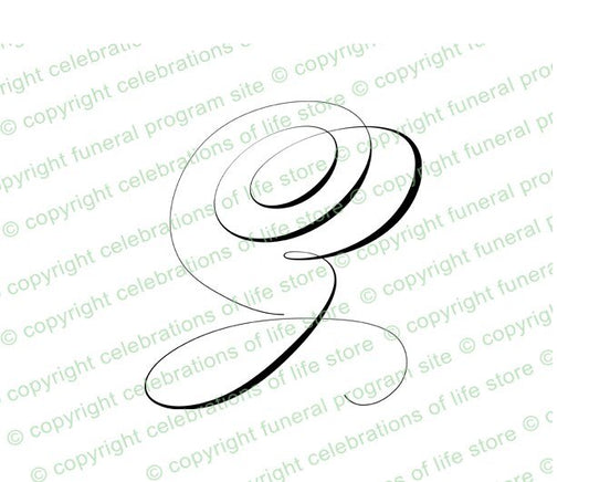 Monogram Script Letter Z - The Funeral Program Site