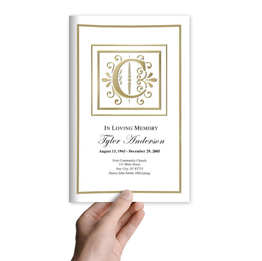 Monogram Gold C Program Template.