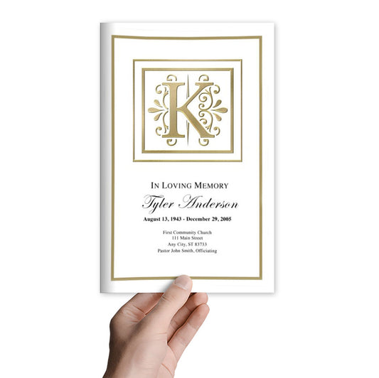 Monogram Gold K Program Template.