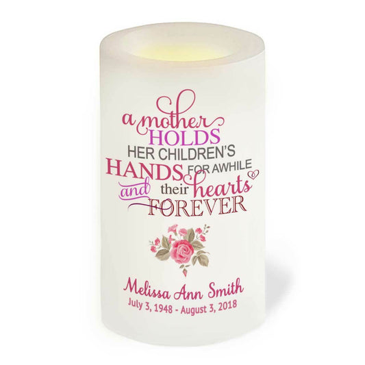 Mothers Personalized Flameless LED Memorial Candle - The Funeral Program Site
