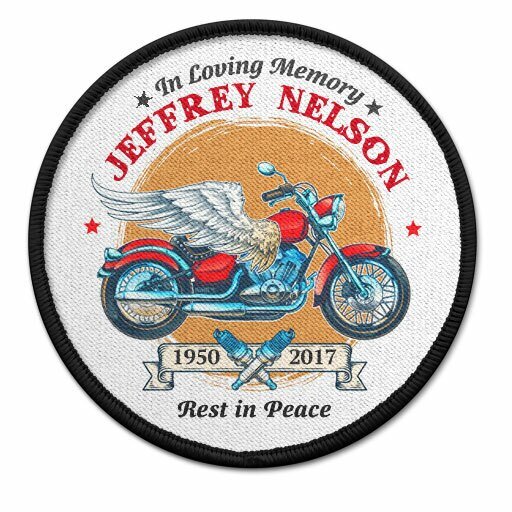 Motorcycle Rider In Memory Of Patch - The Funeral Program Site