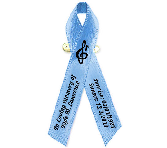 Musician Personalized Cancer Ribbon - Pack of 10 - The Funeral Program Site