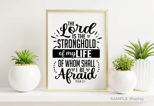 My Stronghold Bible Verse Word Art - The Funeral Program Site