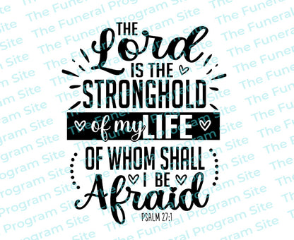 My Stronghold Bible Verse Word Art.