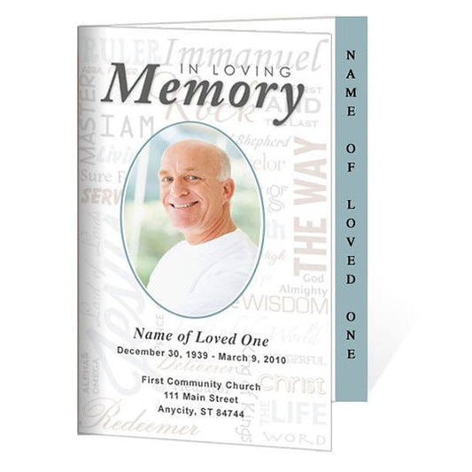 Names 4 - Sided Graduated Funeral Program Template - The Funeral Program Site