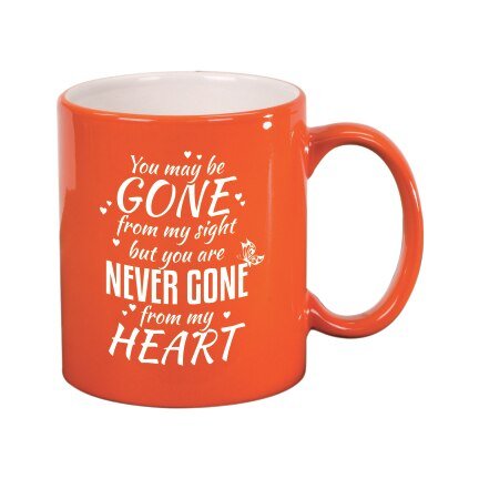 Never Gone From My Heart In Loving Memory Ceramic Mug - The Funeral Program Site