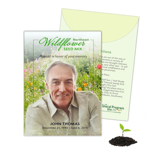 Northeast Custom Wildflower Seed Packet (Pack of 10) - The Funeral Program Site