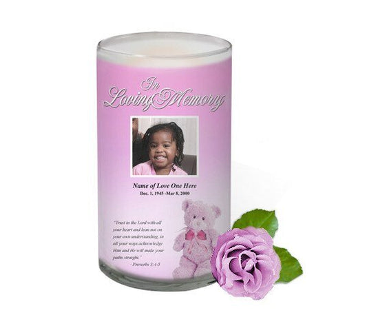 Nursery Personalized Glass Memorial Candle - The Funeral Program Site
