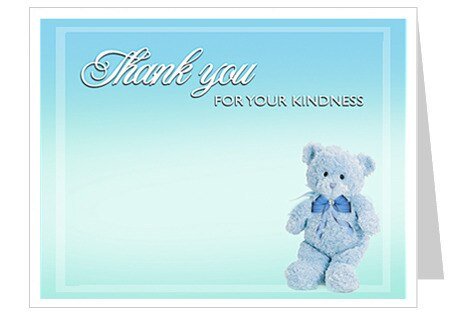Nursery Thank You Card Template - The Funeral Program Site