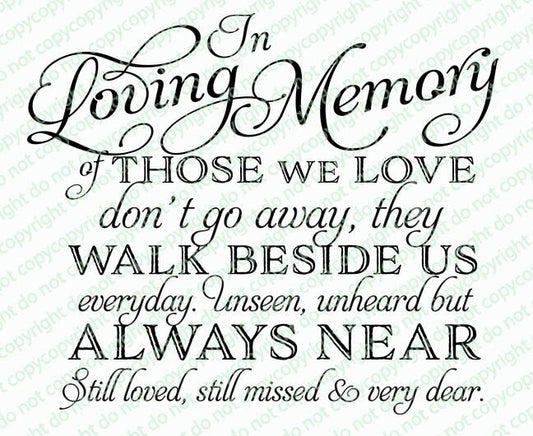 Of Those We Love Funeral Quote Word Art - The Funeral Program Site