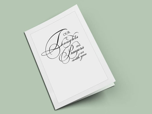 Our Thoughts And Prayers Sympathy Word Art - The Funeral Program Site