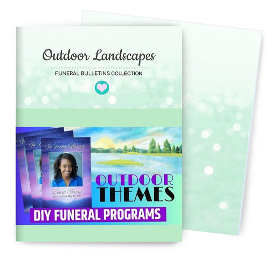 Outdoor Landscapes Printable Funeral Program Catalog - The Funeral Program Site