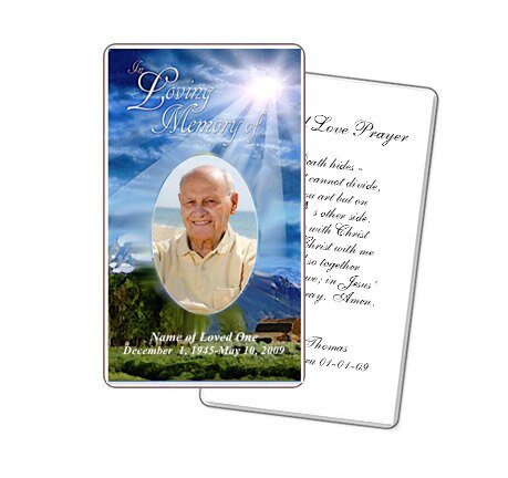 Outdoor Prayer Card Template - The Funeral Program Site