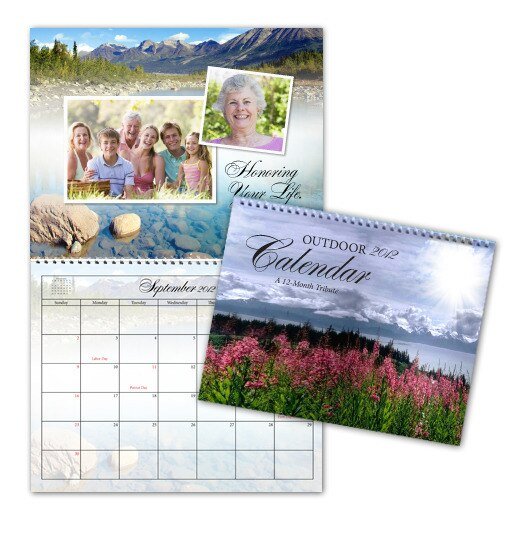 Outdoor Themed Memorial Calendar - The Funeral Program Site