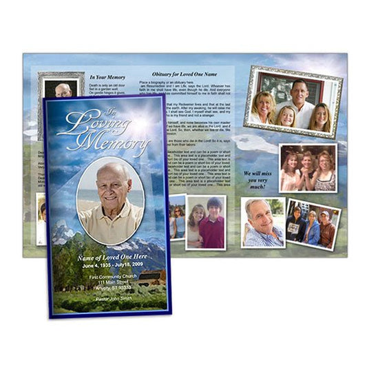 Outdoor TriFold Funeral Brochure Template - The Funeral Program Site